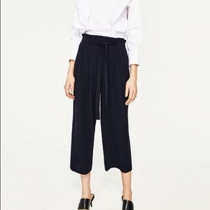 Zara High Waisted Black Culottes